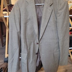EUC Large Men's Beige Wool Wexford Blazer with a Dark tan Lining